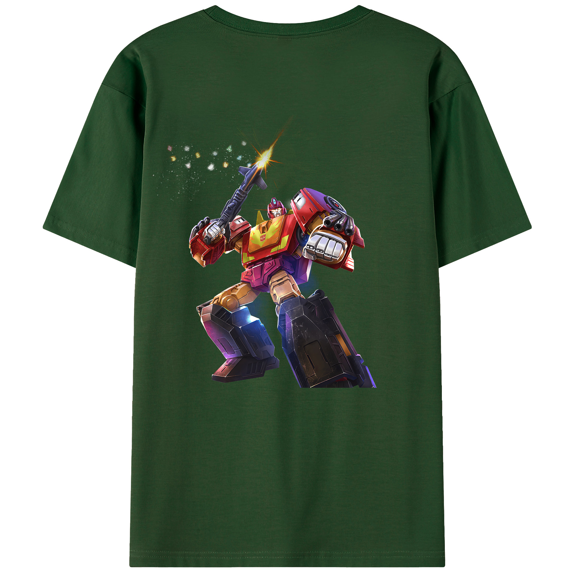 （画像用） Transformers トランスフォーマー 綿100％半袖Tシャツ（背面プリント）